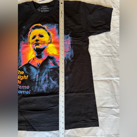 Halloween Michael Myers Adult Mens L Black T Shirt Horror Movie Tee NWT - Picture 6 of 12